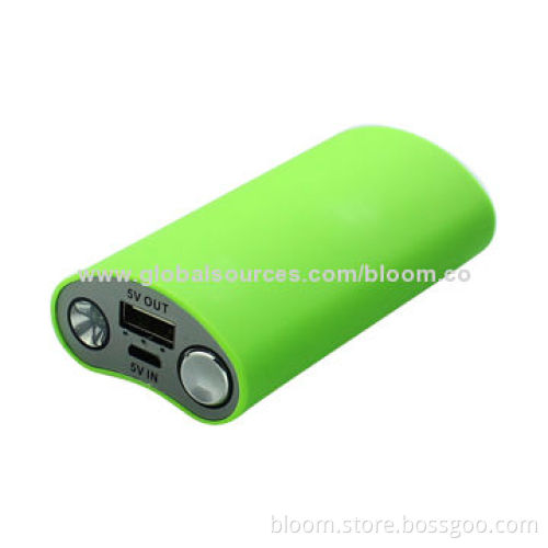 Power Bank for iPhone 6/5/4, 5,600mAh Capacity with LED Flashlight + Single USB PortNew